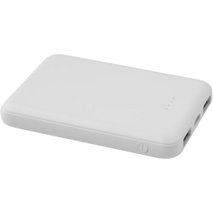 Asama jrahasznostott manyag powerbank, 5000 mAh, fehr (powerbank)