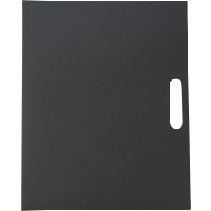 Karton mappa tollal és jegyzettömbbel, kék tollbetéttel, fekete (füzet, notesz)