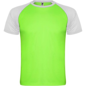 Indianapolis rvid ujj gyerek sportpl, fluor green, white (T-shirt, pl, kevertszlas, mszlas)