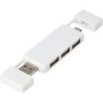 Mulan dual USB 2.0 hub, fehér (12425101)
