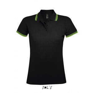 Sols Pasadena ni pikpl, Black/Lime (gallros pl, 90-100% pamut)