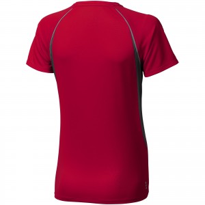 Elevate Quebec női cool fit póló, piros/antracit (T-shirt, póló, kevertszálas, műszálas)