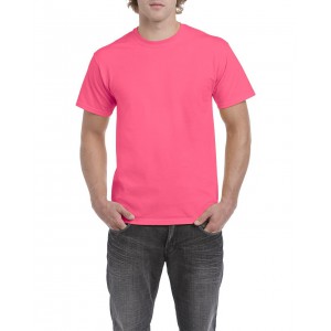 Gildan Heavy férfi póló, Safety Pink (T-shirt, póló, kevertszálas, műszálas)