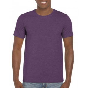 Gildan SoftStyle férfi póló, Heather Aubergine (T-shirt, póló, kevertszálas, műszálas)
