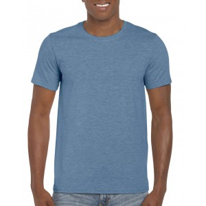Gildan SoftStyle férfi póló, Heather Indigo (T-shirt, póló, kevertszálas, műszálas)