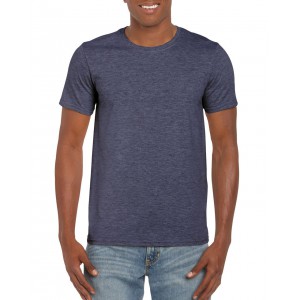 Gildan SoftStyle férfi póló, Heather Navy (T-shirt, póló, kevertszálas, műszálas)