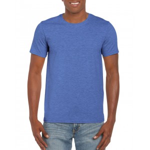 Gildan SoftStyle férfi póló, Heather Royal (T-shirt, póló, kevertszálas, műszálas)