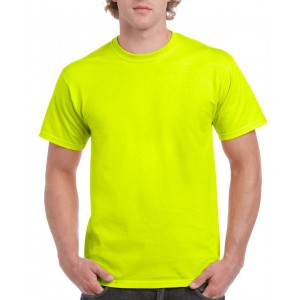 Gildan Ultra férfi póló, Safety Green (T-shirt, póló, kevertszálas, műszálas)