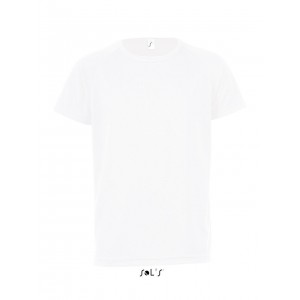 Sols raglánujjú gyerek sportpóló, White (T-shirt, póló, kevertszálas, műszálas)