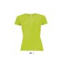 Sols Sporty raglánujjas női póló, Neon Green